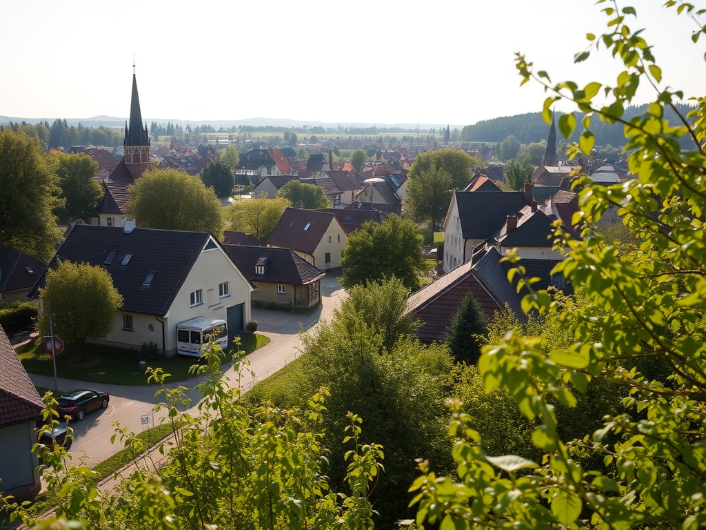 Bocian biały na dachu budynku w Racibórzu, symbol powrotu wiosny